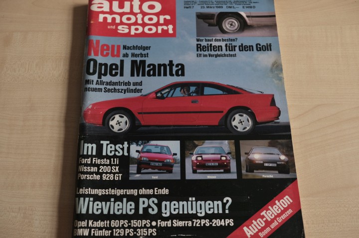 Deckblatt Auto Motor und Sport (07/1989)